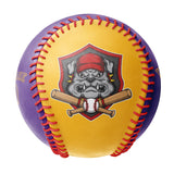 Personalized Gold Purple Half Leather Purple Authentic Baseballs