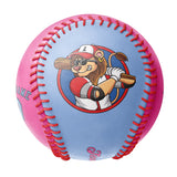 Personalized Blue Pink Half Leather Blue Authentic Baseballs