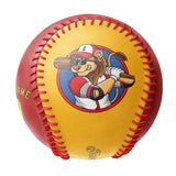 Personalized Gold Red Half Leather Gold Authentic Baseballs