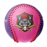 Personalized Pink Purple Half Leather Pink Authentic Baseballs