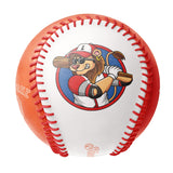 Personalized White Orange Half Leather Orange Authentic Baseballs