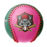 Personalized Pink Kelly Green Half Leather Pink Authentic Baseballs