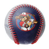 Personalized Navy Gray Half Leather Gray Authentic Baseballs