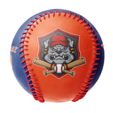 Personalized Orange Royal Half Leather Orange Authentic Baseballs