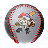 Personalized Gray Black Green Half Leather Black Authentic Baseballs