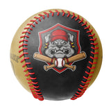 Personalized Black Old Gold Split Half Leather Old Gold Authentic Baseballs