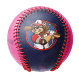 Personalized Navy Pink Half Leather Pink Authentic Baseballs