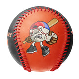 Personalized Orange Black Half Leather Orange Authentic Baseballs