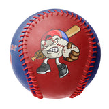 Personalized Red Royal Half Leather Red Authentic Baseballs