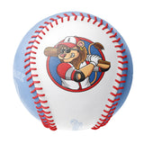 Personalized White Blue Half Leather Blue Authentic Baseballs