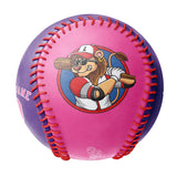 Personalized Pink Purple Half Leather Pink Authentic Baseballs