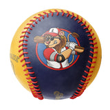 Personalized Navy Gold Half Leather Gold Authentic Baseballs