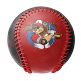 Personalized Red Black Half Leather Black Authentic Baseballs