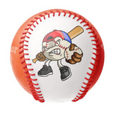 Personalized White Orange Half Leather Orange Authentic Baseballs