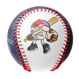 Personalized White Navy Half Leather Navy Authentic Baseballs
