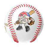 Personalized White Leather Gold Authentic Baseballs