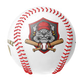 Personalized White Leather Old Gold Authentic Baseballs