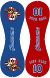 Personalized Royal Red Half Leather Royal Authentic Baseballs