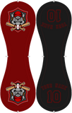 Personalized Black Red Half Leather Black Authentic Baseballs