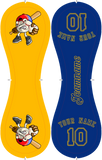 Personalized Gold Royal Split Half Leather Royal Authentic Baseballs