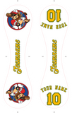 Personalized White Leather Gold Authentic Baseballs