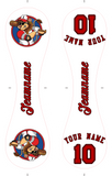 Personalized White Leather Red Authentic Baseballs