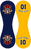 Personalized Navy Gold Half Leather Navy Authentic Baseballs