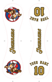 Personalized White Leather Old Gold Authentic Baseballs