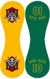 Personalized Gold Kelly Green Half Leather Kelly Green Authentic Baseballs