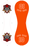 Personalized White Orange Half Leather Orange Authentic Baseballs