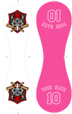 Personalized White Pink Half Leather Pink Authentic Baseballs
