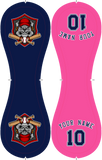 Personalized Navy Pink Half Leather Navy Authentic Baseballs