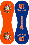 Personalized Orange Royal Half Leather Orange Authentic Baseballs