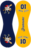 Personalized Navy Gold Half Leather Navy Authentic Baseballs