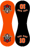 Personalized Orange Black Half Leather Orange Authentic Baseballs