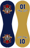 Personalized Navy Old Gold Half Leather Navy Authentic Baseballs