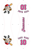 Personalized White Leather Pink Authentic Baseballs