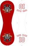 Personalized Red White Half Leather White Authentic Baseballs