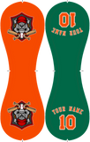 Personalized Orange Kelly Green Half Leather Orange Authentic Baseballs