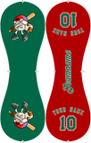 Personalized Kelly Green Red Half Leather Kelly Green Authentic Baseballs