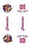 Personalized White Leather Pink Authentic Baseballs