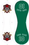 Personalized White Kelly Green Half Leather Kelly Green Authentic Baseballs