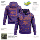 Custom Purple Bay Orange 3D Halloween Bat Skull Doodle Party Costume Ideas Sports Pullover Sweatshirt Hoodie