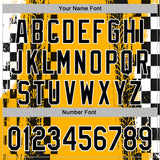 Custom Yellow Black-White 3D Pattern Design Formula Auto Car Racing Motorsport Sports Pullover Sweatshirt Hoodie
