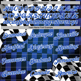 Custom Black Thunder Blue-White 3D Pattern Design Formula Auto Car Racing Motorsport Sports Pullover Sweatshirt Hoodie