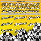 Custom Yellow White-Black 3D Pattern Design Formula Auto Car Racing Motorsport Sports Pullover Sweatshirt Hoodie