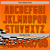 Custom Orange Black-White 3D Pattern Design Formula Auto Car Racing Motorsport Sports Pullover Sweatshirt Hoodie