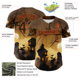 Custom Yellow Black-Orange 3D Halloween Horror Night Trick Treat Party Costume Ideas Authentic Baseball Jersey