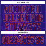 Custom Dark Purple Orange 3D Halloween Spider Net Party Costume Ideas Authentic Baseball Jersey