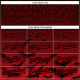 Custom Black Red 3D Halloween Spider Net Bats Party Costume Ideas Authentic Baseball Jersey
